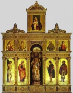 Polittico della chiesa parrocchiale di Olera, olio su tavola, Chiesa parrocchiale di Olera. Alzano Lombardo .